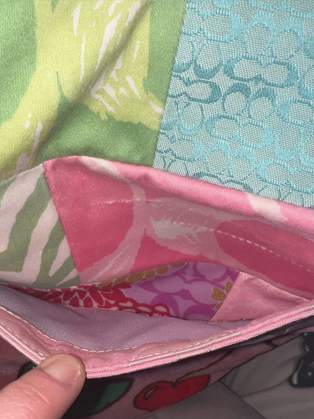 Coach Patchwork Shoulder Bag 🌸 chic coquette girl soft life pastels - Picture 2 of 10